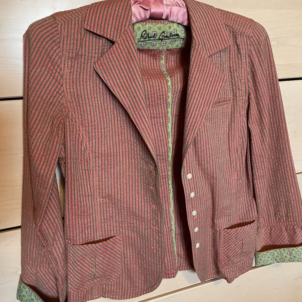 Robert Graham Seersucker Petite Blazer - size 4